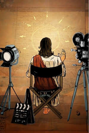 Jesus In The Director's Chair Wallpaper