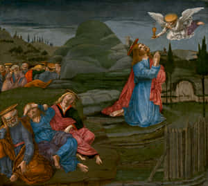 Jesus Praying For Protection And Guidance Wallpaper