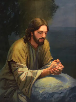 Jesus Praying In Garden Of Gethsemane Wallpaper