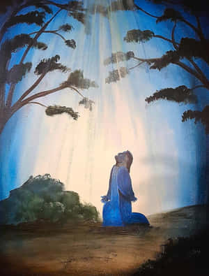 Jesus Praying In Solitude Wallpaper