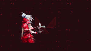 Jett In Red Valorant Desktop Wallpaper