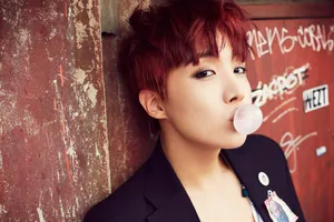 Jhope Cute Blowing Bubblegum Wallpaper