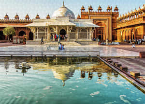 Jigsaw Puzzle Of Tomb Of Salim Chishti In Fatehpur Sikri Wallpaper