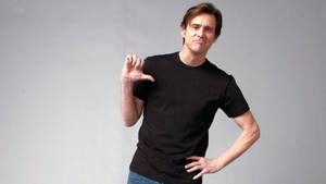 Jim Carrey Cutely Booing Wallpaper