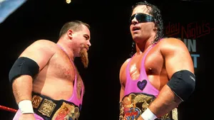 Jim Neidhart Standing Near Bret Hart Wallpaper
