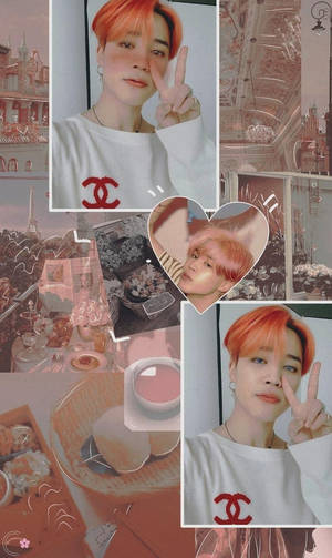 Jimin Aesthetic V Pose Wallpaper