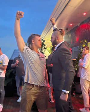 Jimmy Crute Fist Pump In The Air Wallpaper