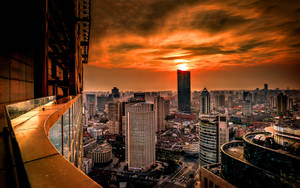 Jin Mao Tower At Skywalk Shanghai Wallpaper