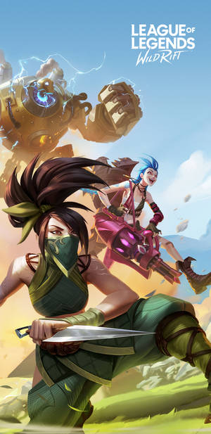 Jinx Blitzcrank Akali Lol Wild Rift Wallpaper