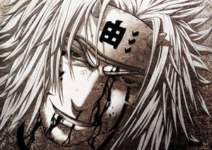 Jiraiya Greyscale Manga Art Wallpaper