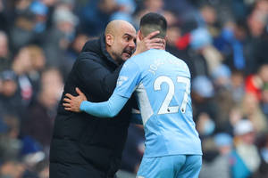 Joao Cancelo With Manager Wallpaper