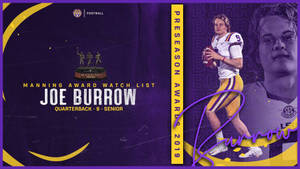 Joe Burrow Football Award Wallpaper