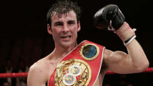 Joe Calzaghe Wins A Wbc World Title Belt Wallpaper