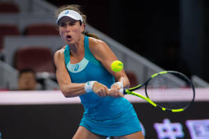 Johanna Konta Blue Tennis Dress Wallpaper