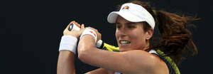 Johanna Konta Racket Over Shoulder Wallpaper