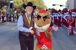 John Cornyn With A Mascot Wallpaper
