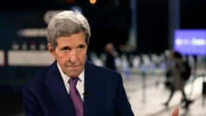 John Kerry During Interview With Christine Amanpour Wallpaper