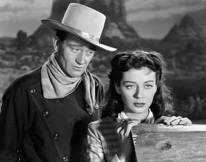 John Wayne With Gail Russel Wallpaper