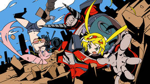 Join The Resistance And Experience The Legendary Power Of Gurren Lagann Wallpaper