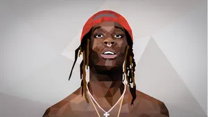 Join Young Thug On A Musical Journey Through A Vibrant And Abstract World Wallpaper