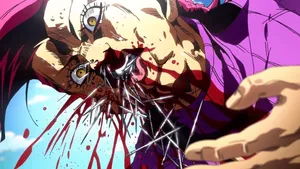 Jojo Bizarre Adventure Diavolo With Bloody Face Wallpaper