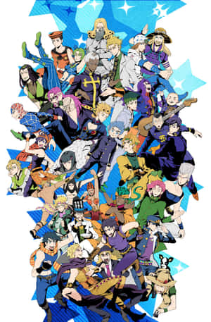 Jojos Bizarre Adventure Iphone Character Montage Wallpaper