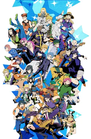Jojos Bizarre Adventure Iphone Character Montage Wallpaper