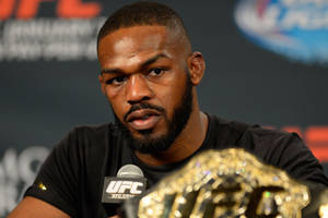 Jon Jones During A Presscon Wallpaper