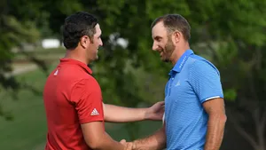 Jon Rahm And His Competitor Wallpaper