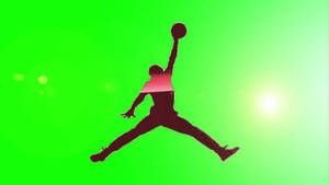 Jordan Logo Neon Green Color Wallpaper