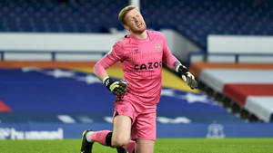 Jordan Pickford In Pink Uniform Wallpaper