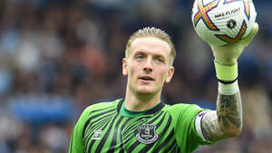 Jordan Pickford With Football Wallpaper