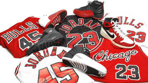 Jordan Shoes Over Jersey Shirts Wallpaper