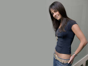 Jordana Brewster Dark Grey Blouse Wallpaper