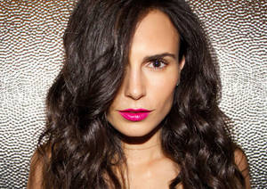 Jordana Brewster Pink Lips Wallpaper