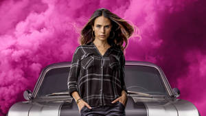 Jordana Brewster Silver Car Wallpaper