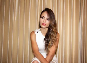 Jordana Brewster White Mini Dress Wallpaper