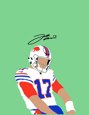 Josh Allen Nfl Minimalist Art Wallpaper