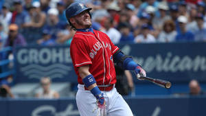 Josh Donaldson In Red Jersey Wallpaper