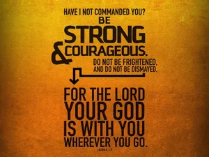 Joshua 1:9 Bible Verse Laptop Wallpaper