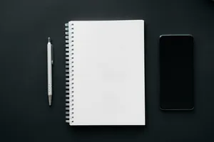 Journal And Black Cellphone Wallpaper