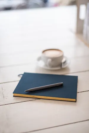 Journal With Dark Blue Cover Wallpaper