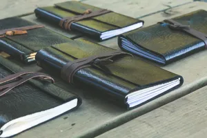 Journals With Black Leather Cover Wallpaper