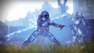 Journey Beyond The Darkness With The Arcstrider In Destiny 2 Wallpaper