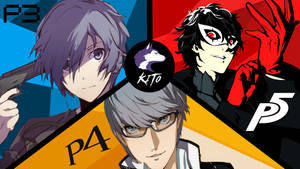 Journey Of Self-discovery From Persona 3 To Persona 5 Wallpaper