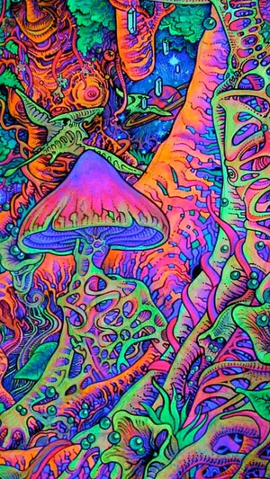 Journey Through The Psychedelic Vortex Wallpaper