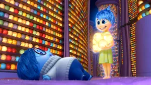 Joy With Sadness Inside Out Wallpaper