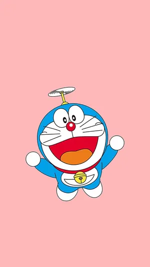 Joyful Flying Doraemon Iphone Wallpaper