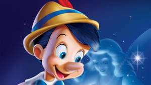 Joyful Pinocchio With A Big Smile Wallpaper