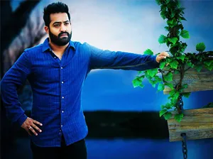 Jr Ntr In Blue Shirt Wallpaper